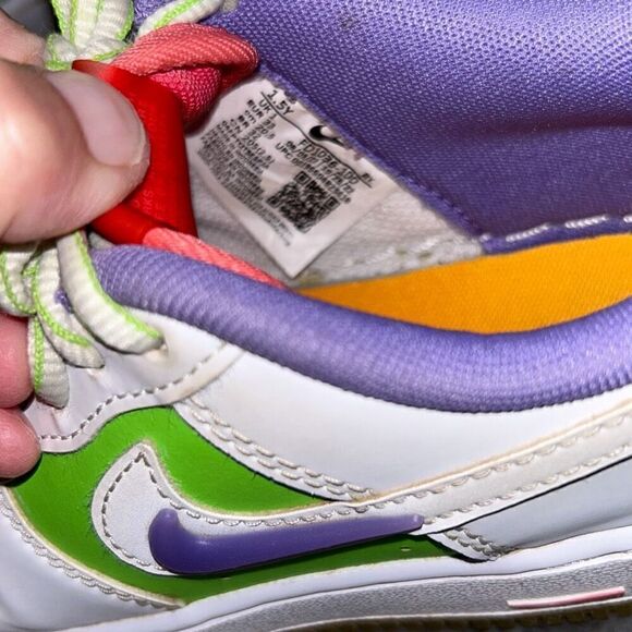 Nike Air Force 1 LV8 (GS) Shoes White Space Purple Size 1.5 Y - Picture 5 of 5